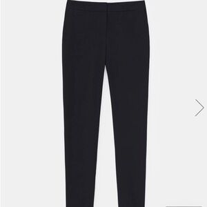 Lafayette 148 Black Twill Manhattan Slim Fit Pants. Size 12